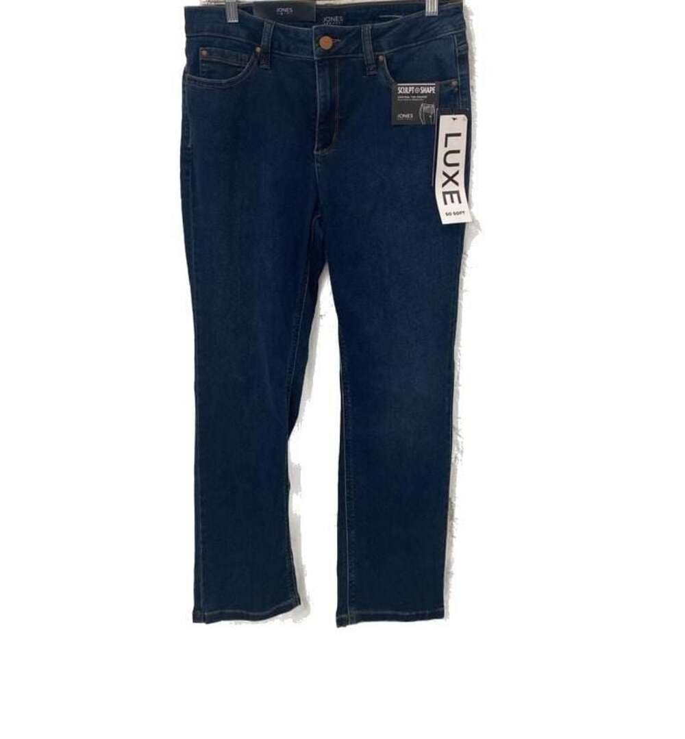 Jones New York Lexington Straight Leg Sculpt + Shape Jeans 10P Westpoint Wash